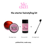The  Starter Hairstyling  Kit – Edge Control + Wax Stick + Edge Brush